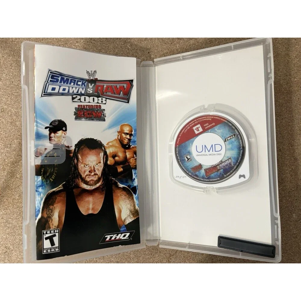 WWE SmackDown vs Raw 2008 Featuring ECW Sony PSP -Greatest Hits